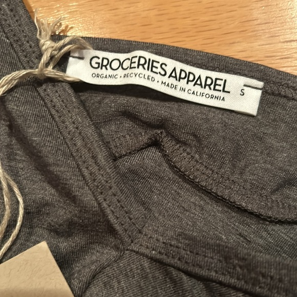 Groceries Apparel V-Bra Grey Small XS NWT organic cotton Bralette 32-33 A-D - Picture 3 of 6